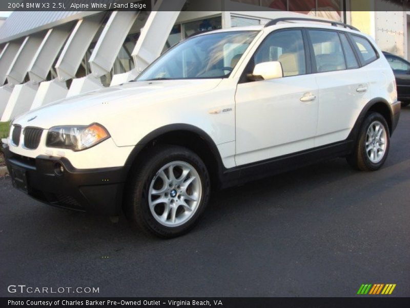 Alpine White / Sand Beige 2004 BMW X3 2.5i