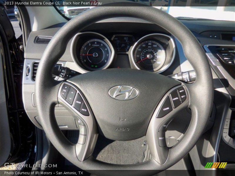 Black Noir Pearl / Gray 2013 Hyundai Elantra Coupe GS