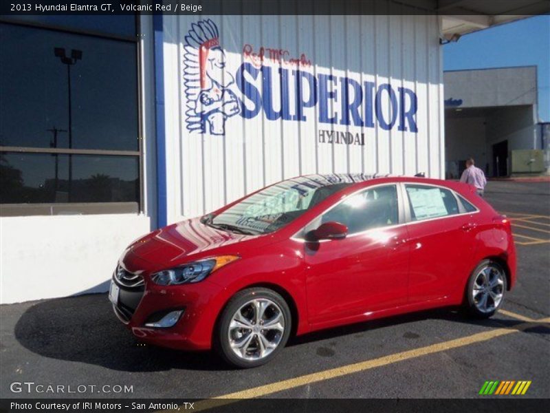 Volcanic Red / Beige 2013 Hyundai Elantra GT