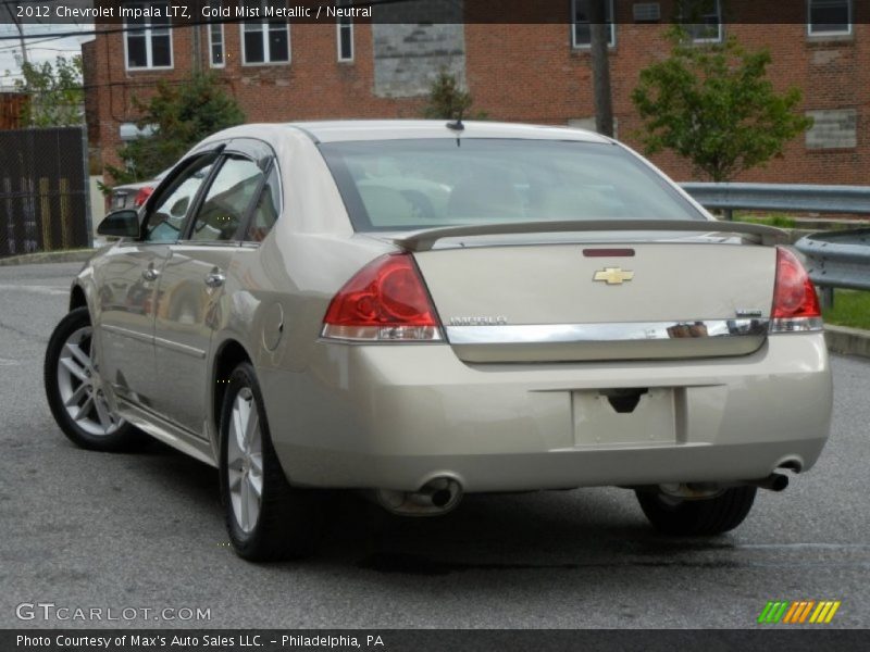 Gold Mist Metallic / Neutral 2012 Chevrolet Impala LTZ