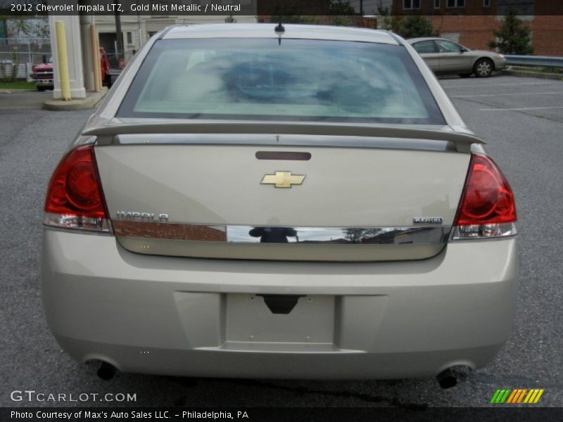 Gold Mist Metallic / Neutral 2012 Chevrolet Impala LTZ