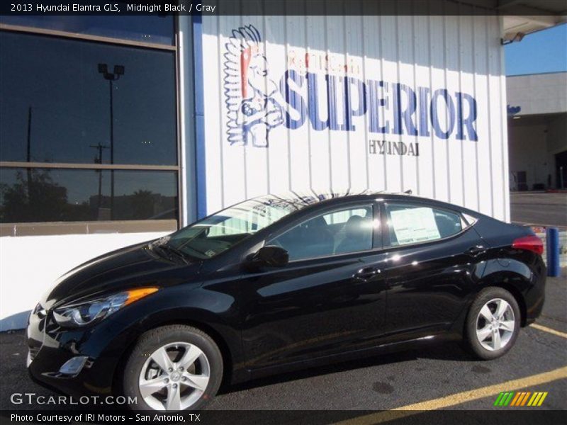 Midnight Black / Gray 2013 Hyundai Elantra GLS