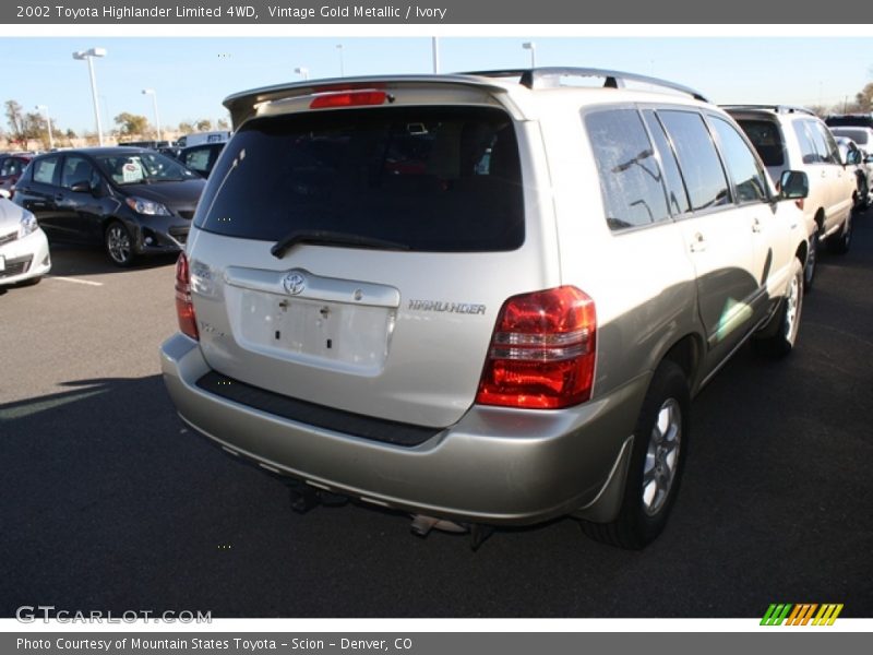 Vintage Gold Metallic / Ivory 2002 Toyota Highlander Limited 4WD