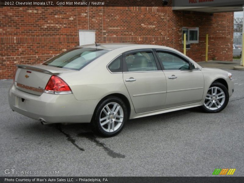Gold Mist Metallic / Neutral 2012 Chevrolet Impala LTZ