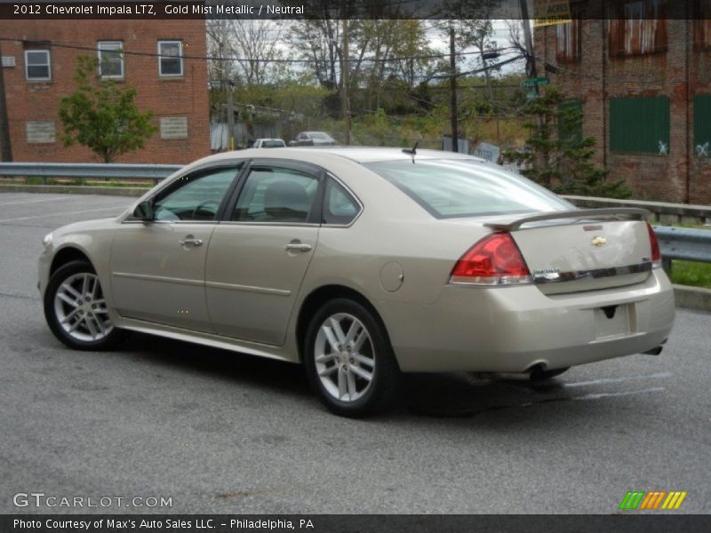 Gold Mist Metallic / Neutral 2012 Chevrolet Impala LTZ