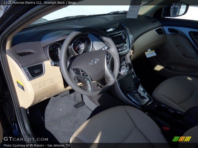 Midnight Black / Beige 2013 Hyundai Elantra GLS