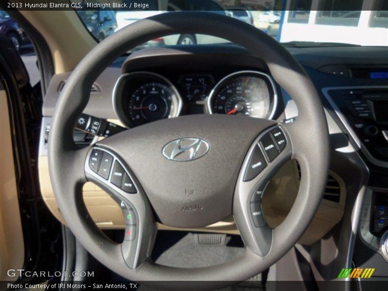 Midnight Black / Beige 2013 Hyundai Elantra GLS