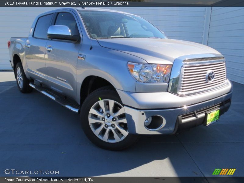 Silver Sky Metallic / Graphite 2013 Toyota Tundra Platinum CrewMax