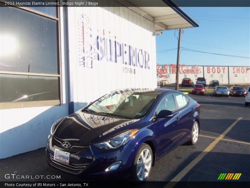 Indigo Night / Beige 2013 Hyundai Elantra Limited