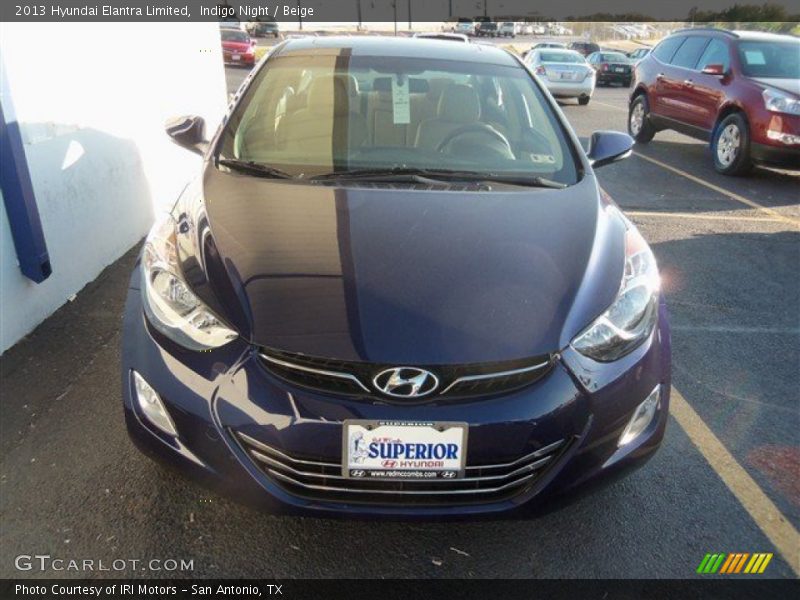 Indigo Night / Beige 2013 Hyundai Elantra Limited