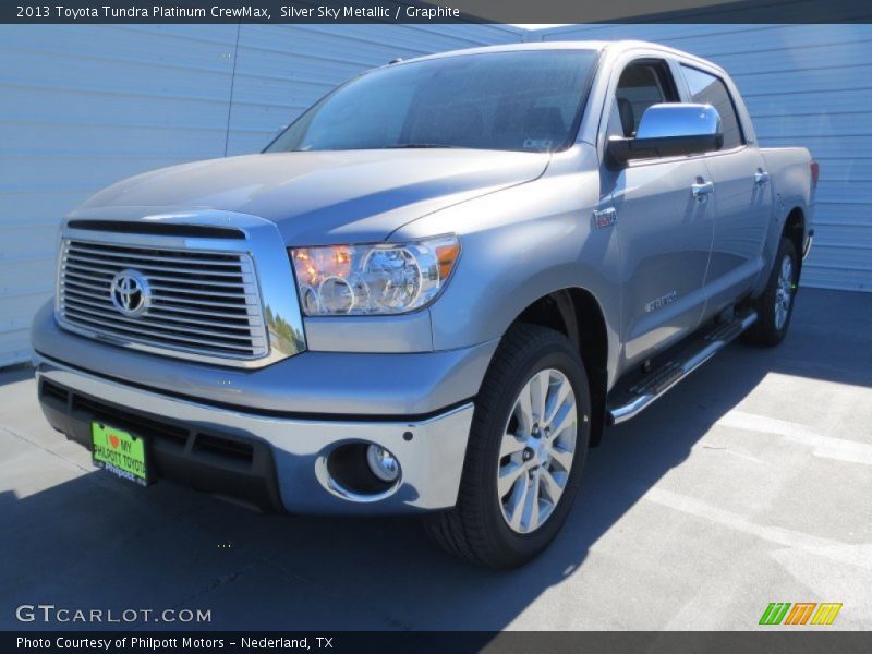 Silver Sky Metallic / Graphite 2013 Toyota Tundra Platinum CrewMax