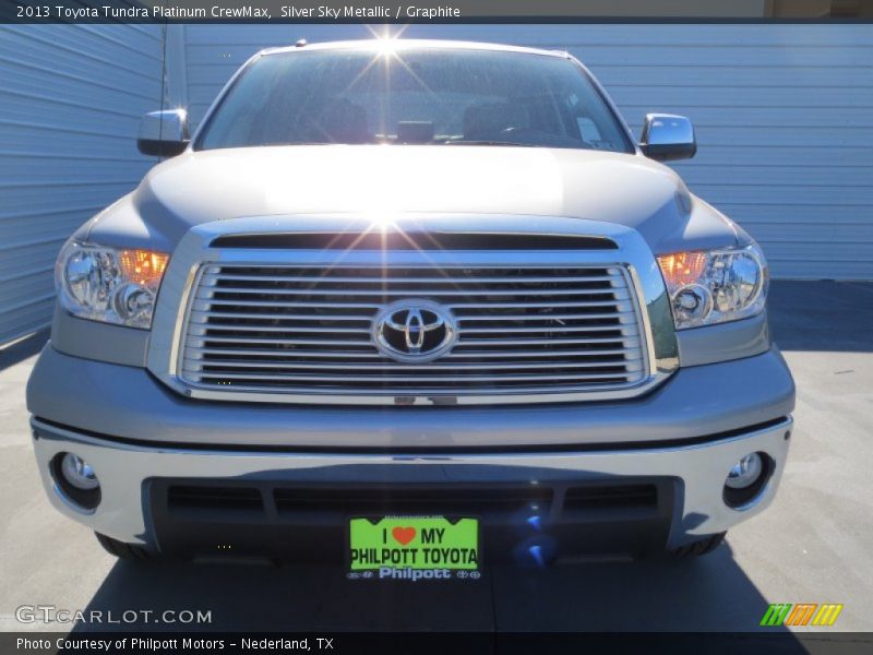 Silver Sky Metallic / Graphite 2013 Toyota Tundra Platinum CrewMax