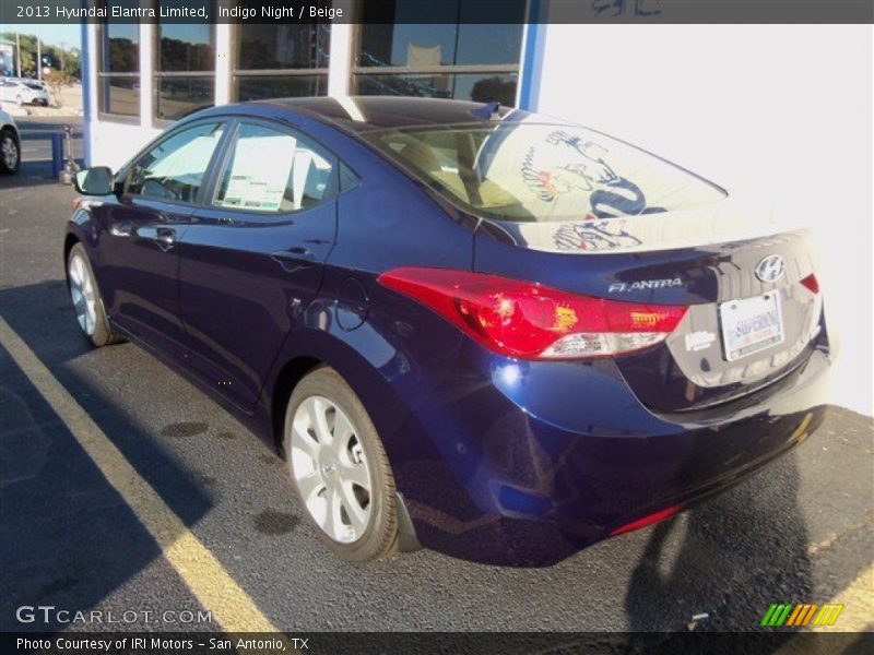 Indigo Night / Beige 2013 Hyundai Elantra Limited