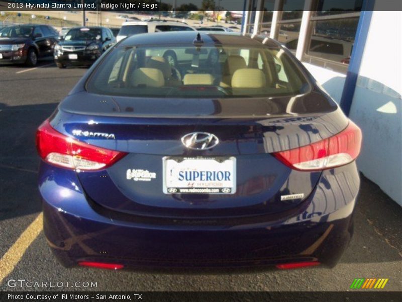 Indigo Night / Beige 2013 Hyundai Elantra Limited