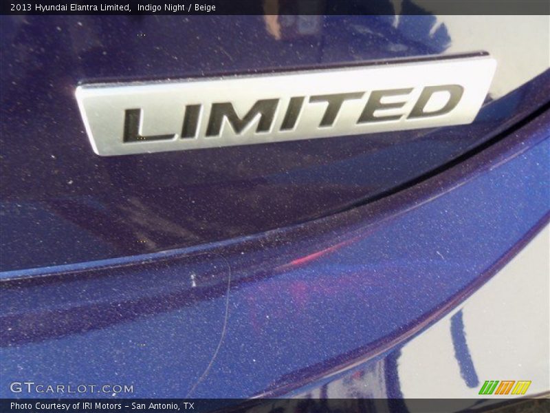 Indigo Night / Beige 2013 Hyundai Elantra Limited