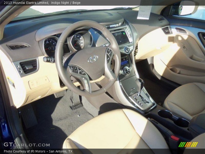 Indigo Night / Beige 2013 Hyundai Elantra Limited