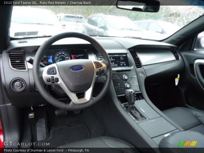 Ruby Red Metallic / Charcoal Black 2013 Ford Taurus SEL