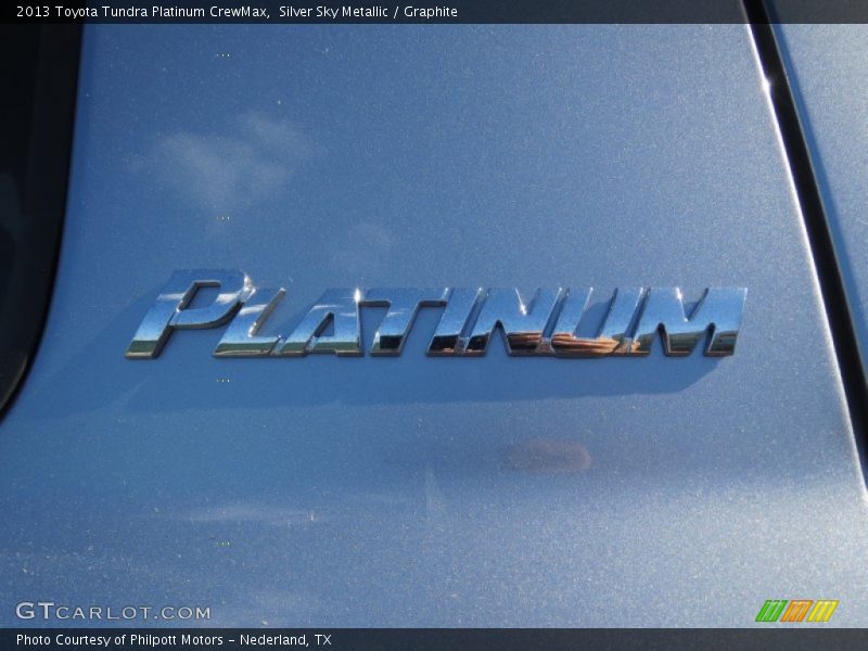 Silver Sky Metallic / Graphite 2013 Toyota Tundra Platinum CrewMax