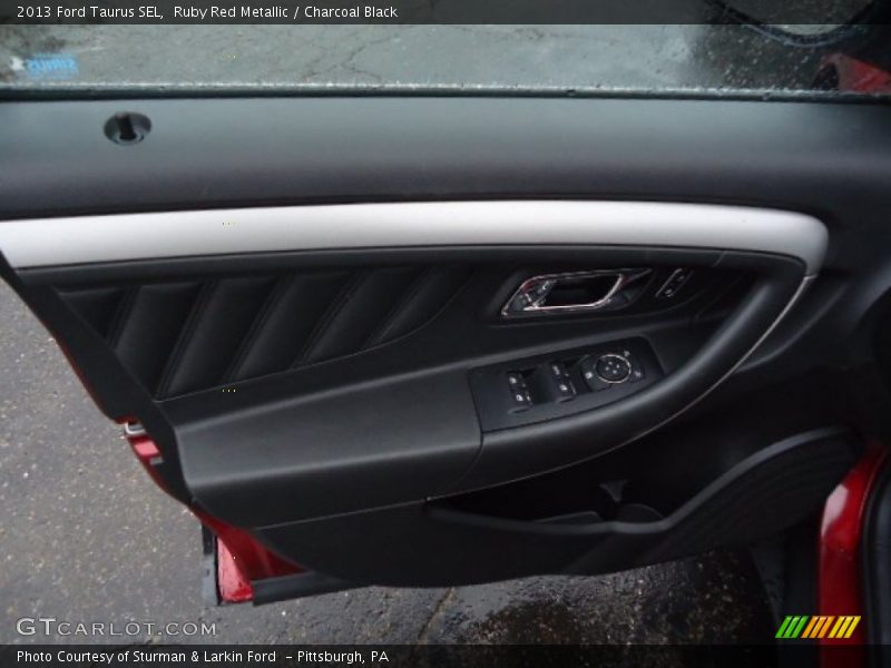 Ruby Red Metallic / Charcoal Black 2013 Ford Taurus SEL