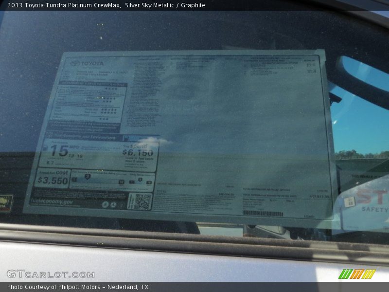 Silver Sky Metallic / Graphite 2013 Toyota Tundra Platinum CrewMax