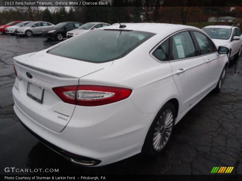 Oxford White / Charcoal Black 2013 Ford Fusion Titanium