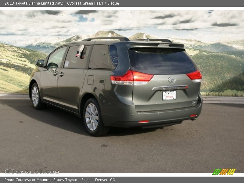 Cypress Green Pearl / Bisque 2013 Toyota Sienna Limited AWD