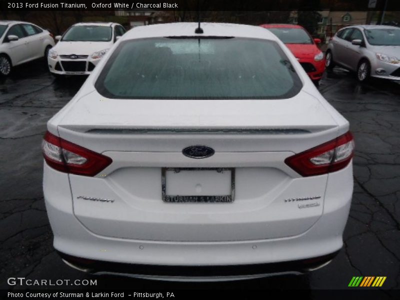 Oxford White / Charcoal Black 2013 Ford Fusion Titanium