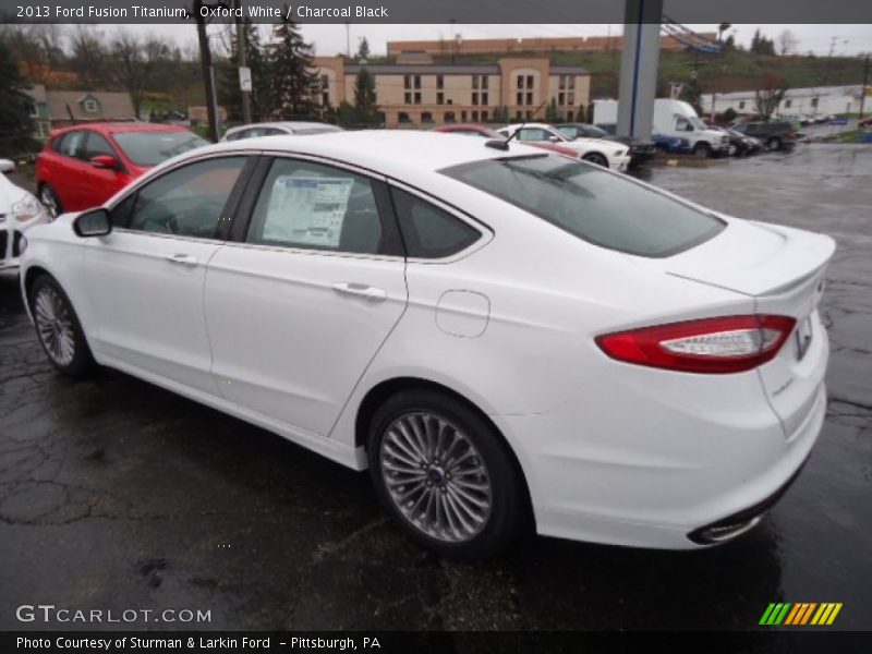 Oxford White / Charcoal Black 2013 Ford Fusion Titanium