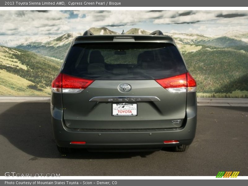 Cypress Green Pearl / Bisque 2013 Toyota Sienna Limited AWD