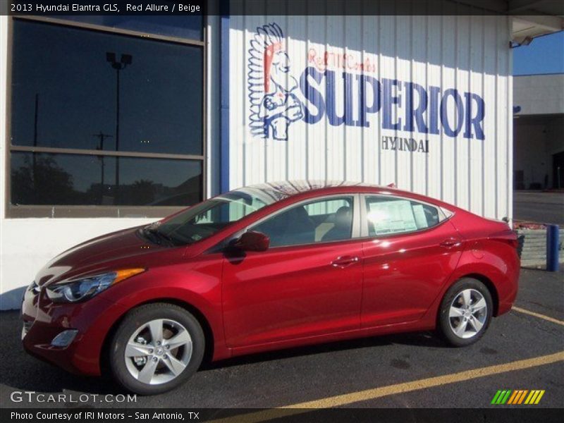 Red Allure / Beige 2013 Hyundai Elantra GLS