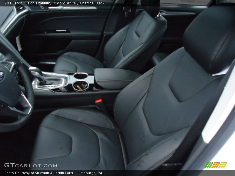 Oxford White / Charcoal Black 2013 Ford Fusion Titanium