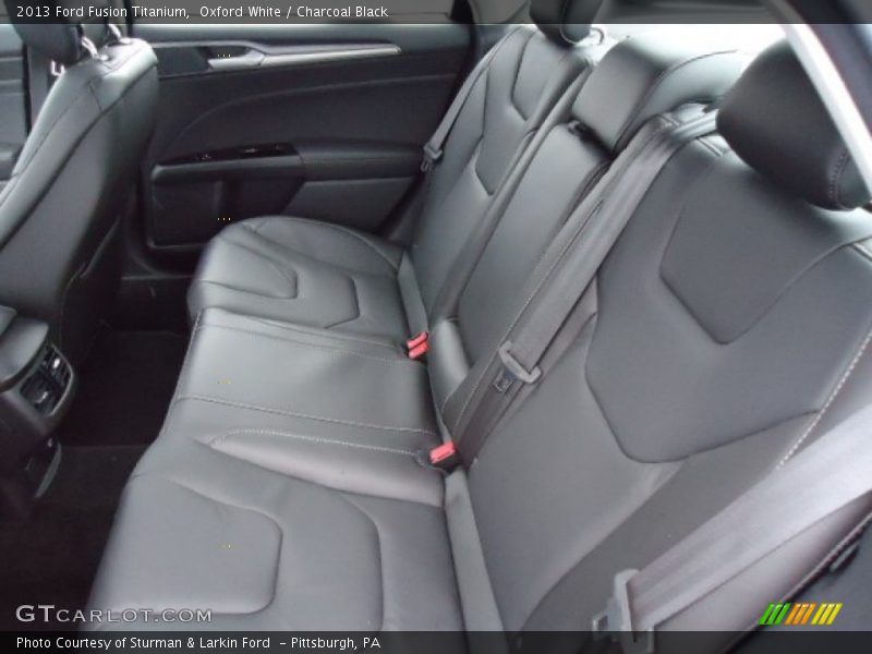 Oxford White / Charcoal Black 2013 Ford Fusion Titanium