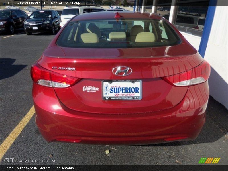 Red Allure / Beige 2013 Hyundai Elantra GLS