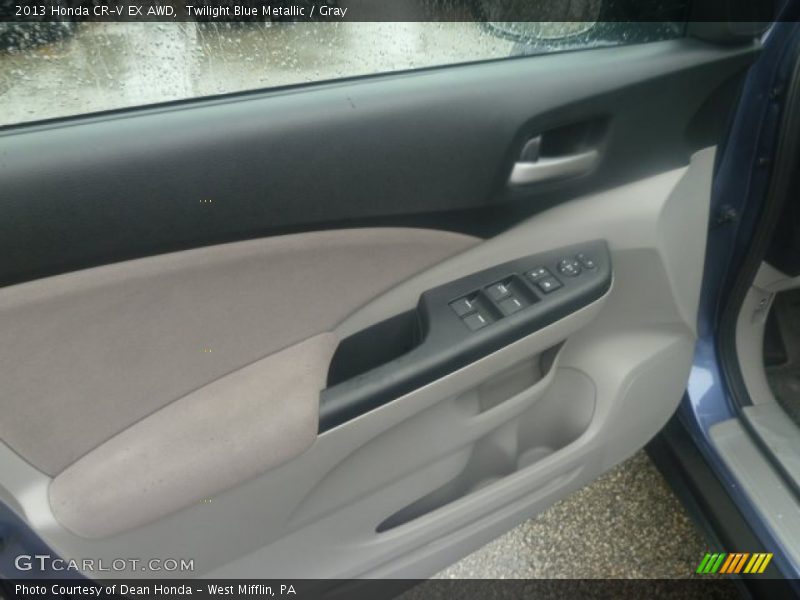 Twilight Blue Metallic / Gray 2013 Honda CR-V EX AWD