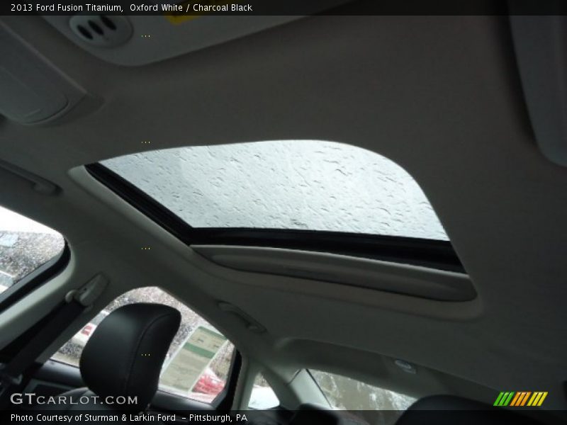 Oxford White / Charcoal Black 2013 Ford Fusion Titanium