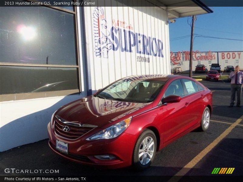 Sparkling Ruby / Camel 2013 Hyundai Sonata GLS