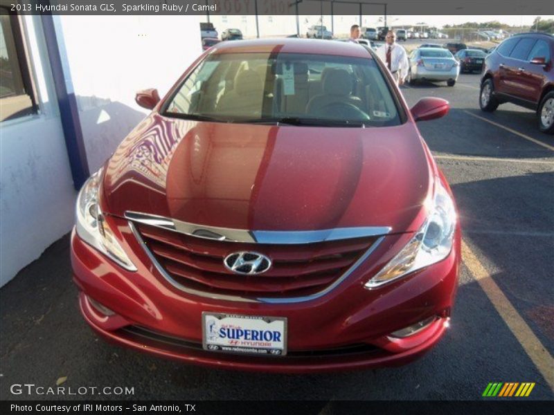 Sparkling Ruby / Camel 2013 Hyundai Sonata GLS