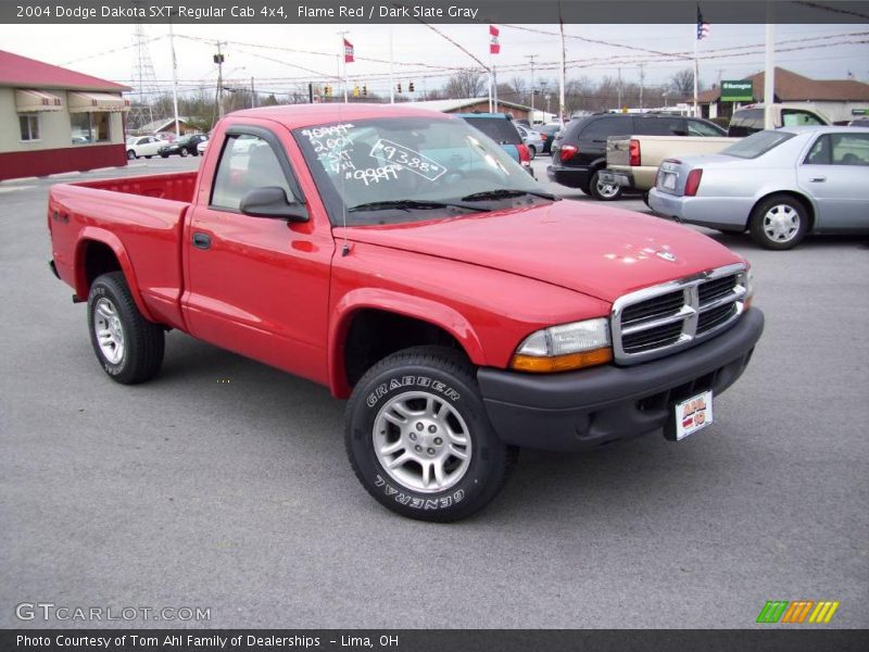 Flame Red / Dark Slate Gray 2004 Dodge Dakota SXT Regular Cab 4x4