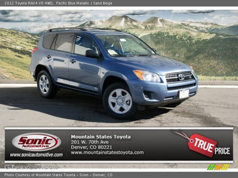 Pacific Blue Metallic / Sand Beige 2012 Toyota RAV4 V6 4WD