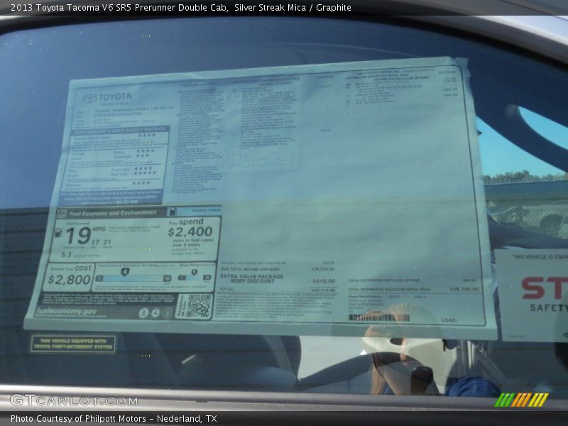 Silver Streak Mica / Graphite 2013 Toyota Tacoma V6 SR5 Prerunner Double Cab