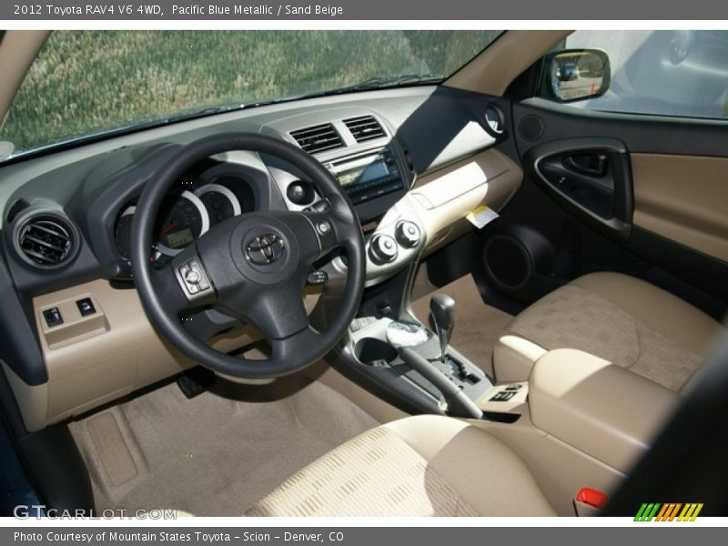 Pacific Blue Metallic / Sand Beige 2012 Toyota RAV4 V6 4WD