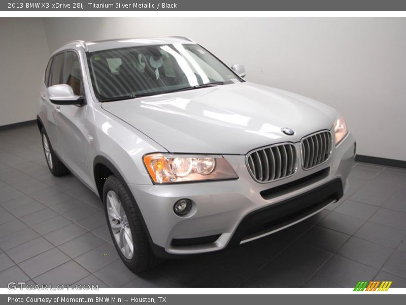 Titanium Silver Metallic / Black 2013 BMW X3 xDrive 28i