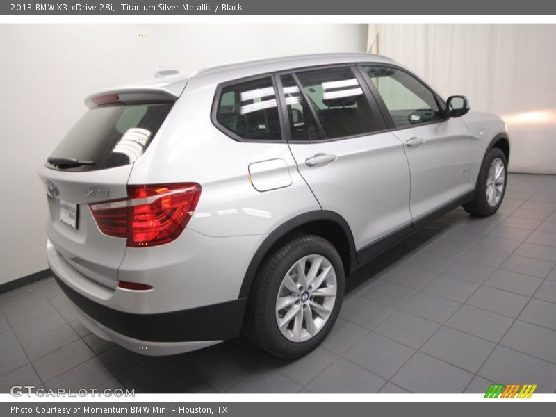 Titanium Silver Metallic / Black 2013 BMW X3 xDrive 28i