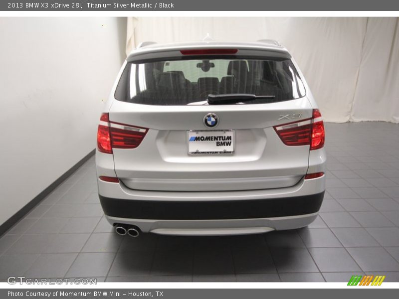 Titanium Silver Metallic / Black 2013 BMW X3 xDrive 28i