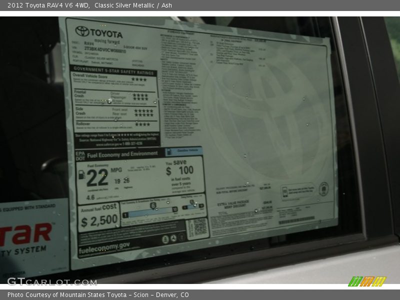 Classic Silver Metallic / Ash 2012 Toyota RAV4 V6 4WD