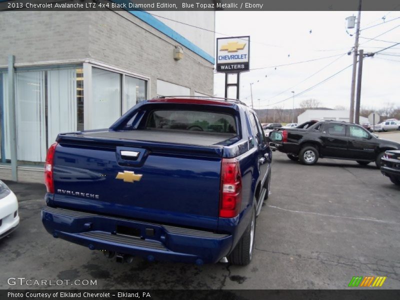 Blue Topaz Metallic / Ebony 2013 Chevrolet Avalanche LTZ 4x4 Black Diamond Edition