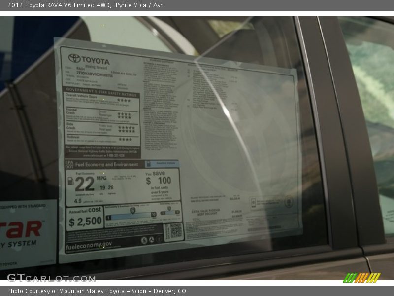 Pyrite Mica / Ash 2012 Toyota RAV4 V6 Limited 4WD