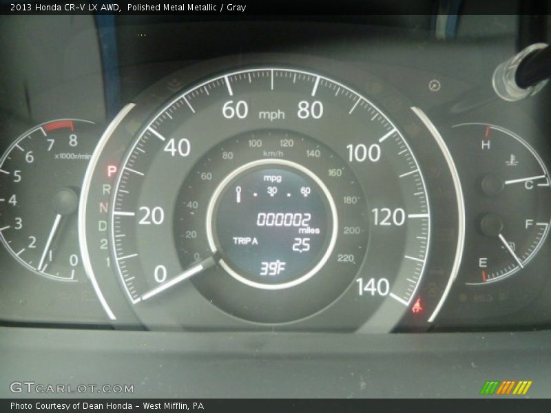 Polished Metal Metallic / Gray 2013 Honda CR-V LX AWD