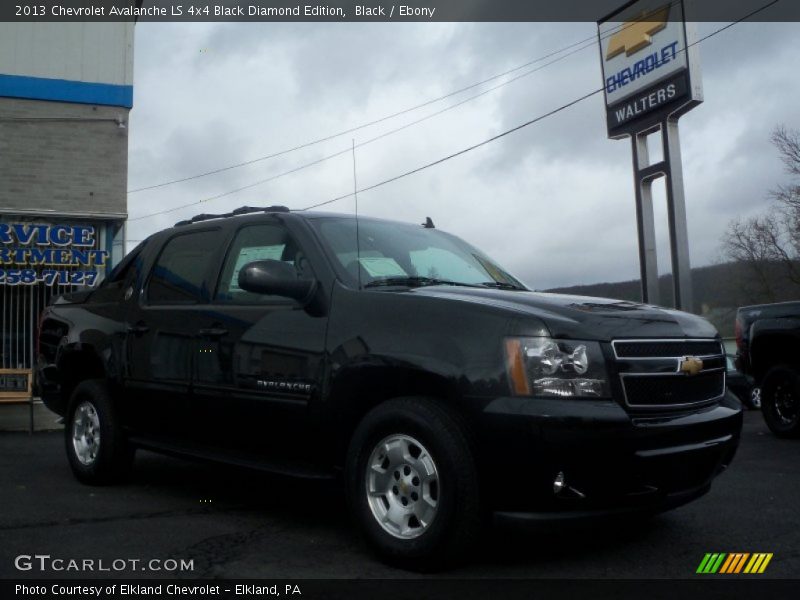 Black / Ebony 2013 Chevrolet Avalanche LS 4x4 Black Diamond Edition