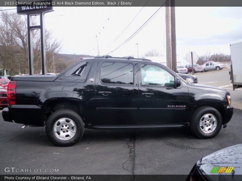 Black / Ebony 2013 Chevrolet Avalanche LS 4x4 Black Diamond Edition